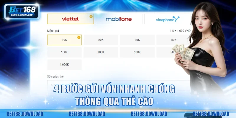 4 bước gửi vốn nhanh chóng thông qua thẻ cào