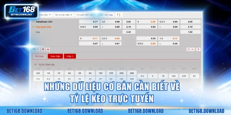 Những dữ liệu cơ bản cần biết về tỷ lệ kèo trực tuyến